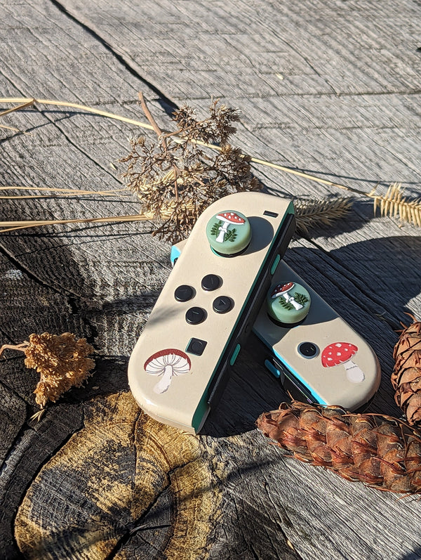 Oled Nintendo Switch Skin Decals Mushrooms Wrap Vinyl