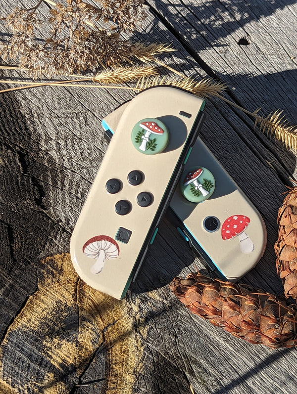 Oled Nintendo Switch Skin Decals Mushrooms Wrap Vinyl