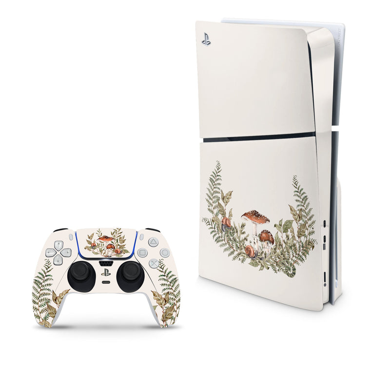 Forest Decal For PS5 Slim Playstation 5 Console And Controller , Full Wrap Vinyl For PS5 Slim