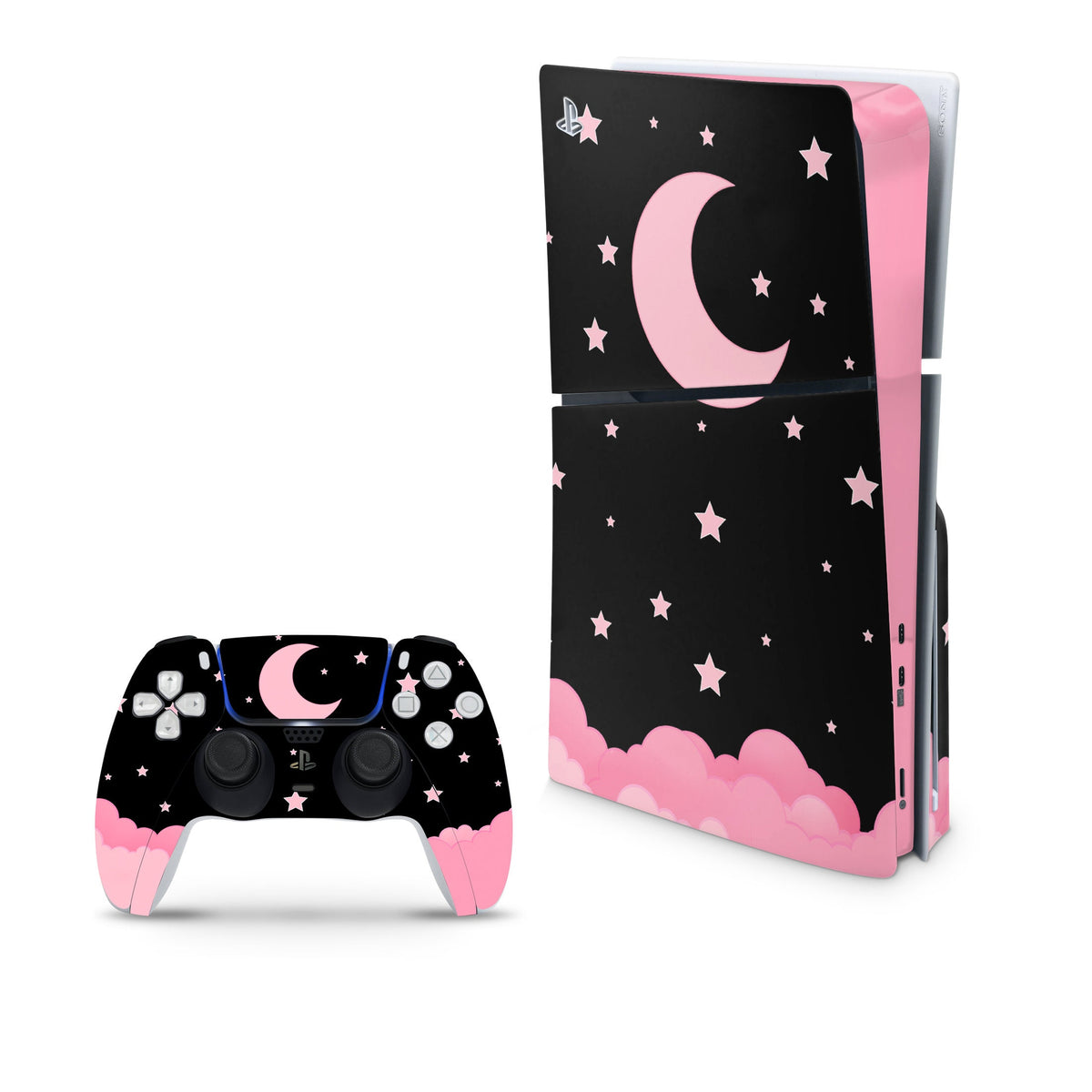 Pink Moon Decal For PS5 Slim Playstation 5 Console And Controller ...