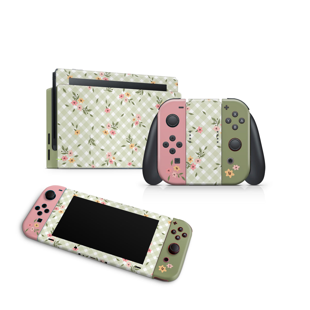 Spring Flavor Nintendo Switch Skin Decal For Console Joy-Con And Dock ...