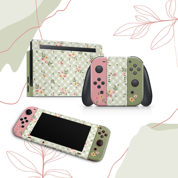 Spring Flavor Nintendo Switch Skin Decal For Console Joy-Con And Dock
