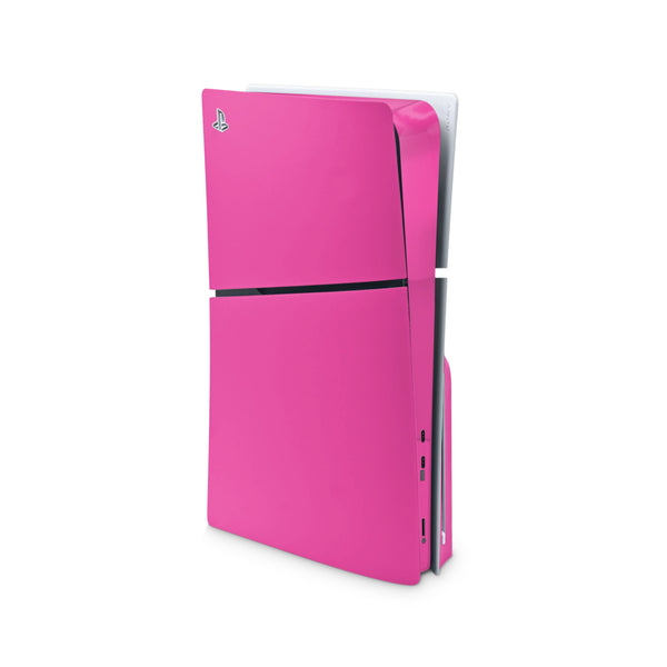Hot Pink Decal For PS5 Slim Playstation 5 Console And Controller , Full Wrap Vinyl For PS5 Slim