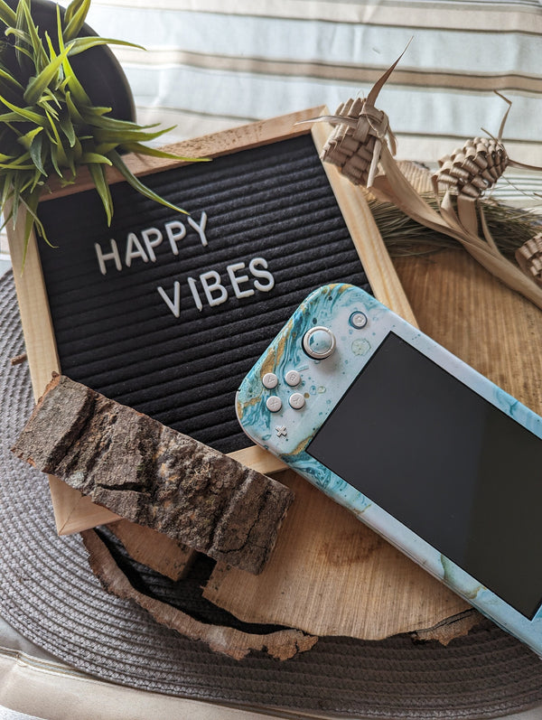 Nintendo Switch Lite Skin Decal For Game Console Aqua Marbling