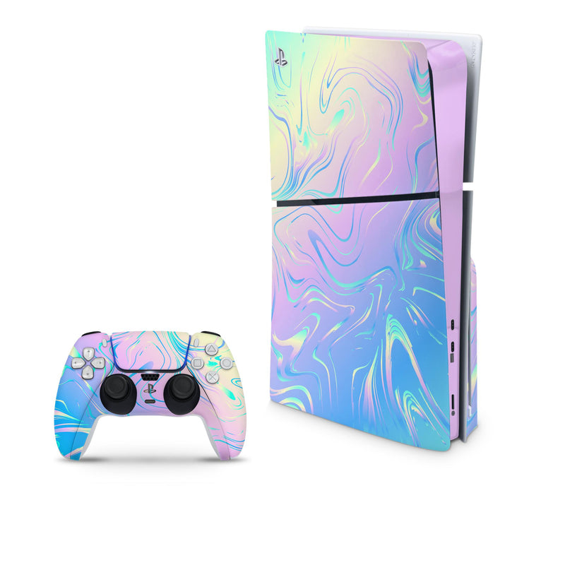 Opeline Decal For PS5 Slim Playstation 5 Console And Controller , Full Wrap Vinyl For PS5 Slim