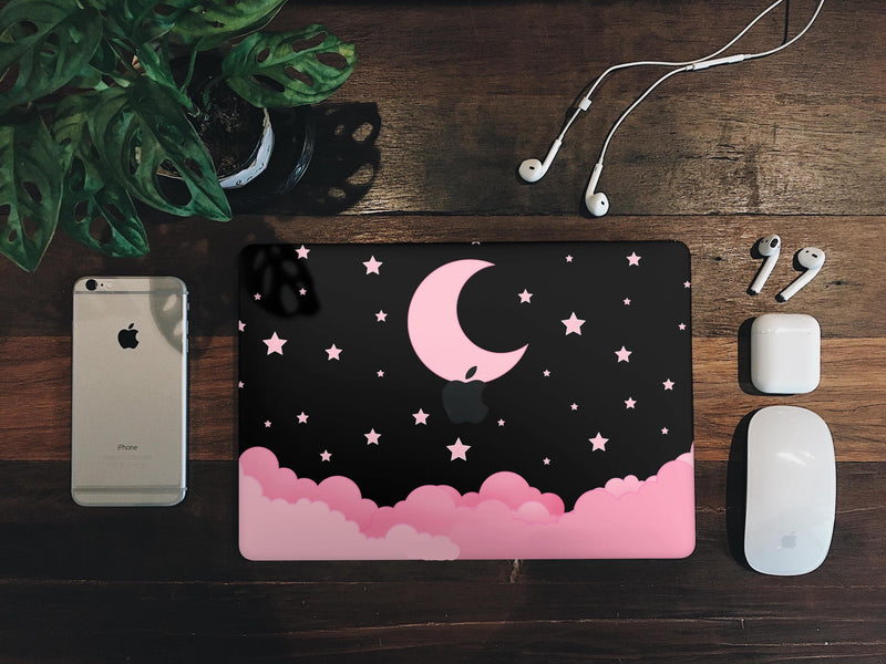 Pink Moon MacBook Skin MacBook Pro Skin MacBook Air Pro 13 15 inch Touch Bar Skin Laptop Decal Vinyl Sticker
