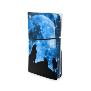Wolve Decal For PS5 Slim Playstation 5 Console And Controller , Full Wrap Vinyl For PS5 Slim