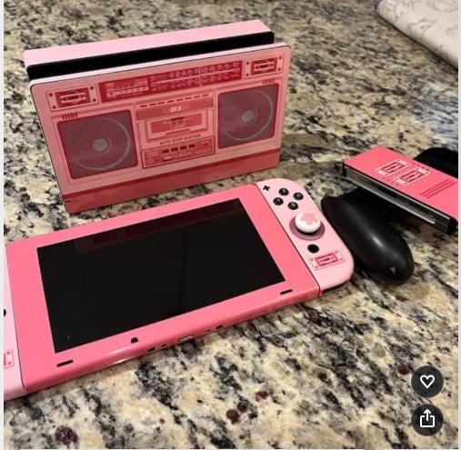 Nintendo Switch Skin Decal For Console Joy-Con And Dock Radio Retro 80