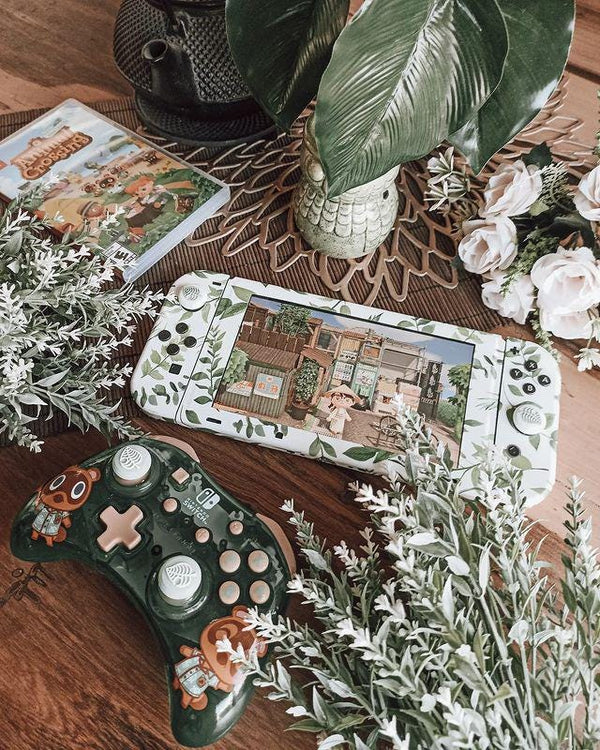Nintendo Switch Skin Decal For Console Joy-Con And Dock Greenery