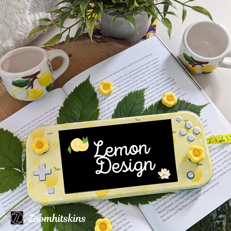Nintendo Switch Lite Skin Decal For Game Console Fruity Yellow Lemon