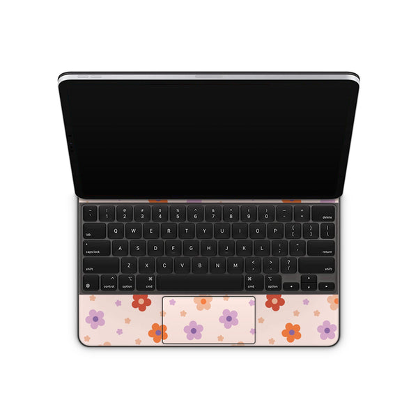 Apple Magic Keyboard Skin Decals Peace Flowers Wrap Vinyl