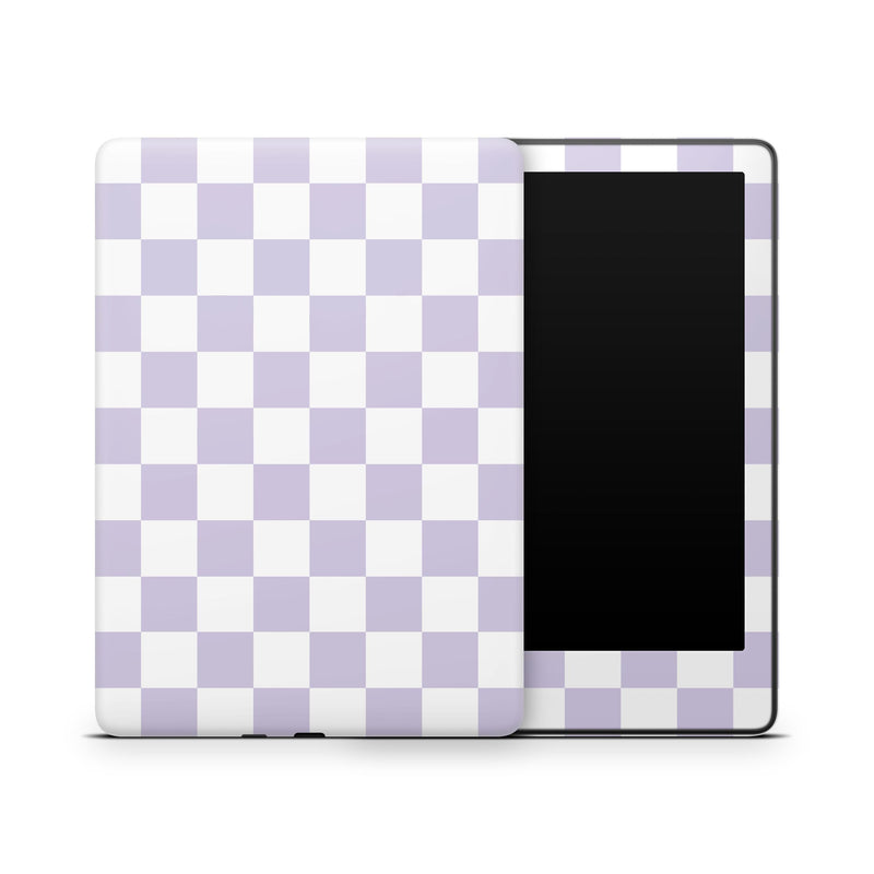 Lilac Check Amazon Kindle Decals Skins