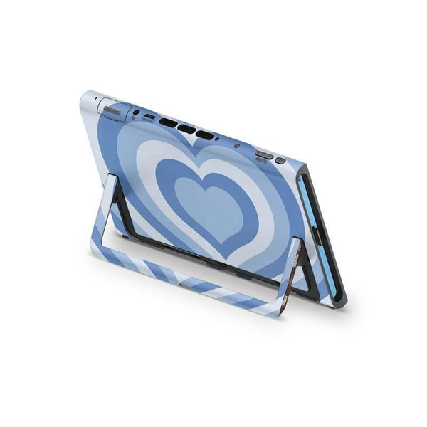 Blue Retro Heart Skin for Nintendo Switch 2 – Premium 3M Vinyl Decal