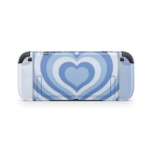 Blue Retro Heart Skin for Nintendo Switch 2 – Premium 3M Vinyl Decal