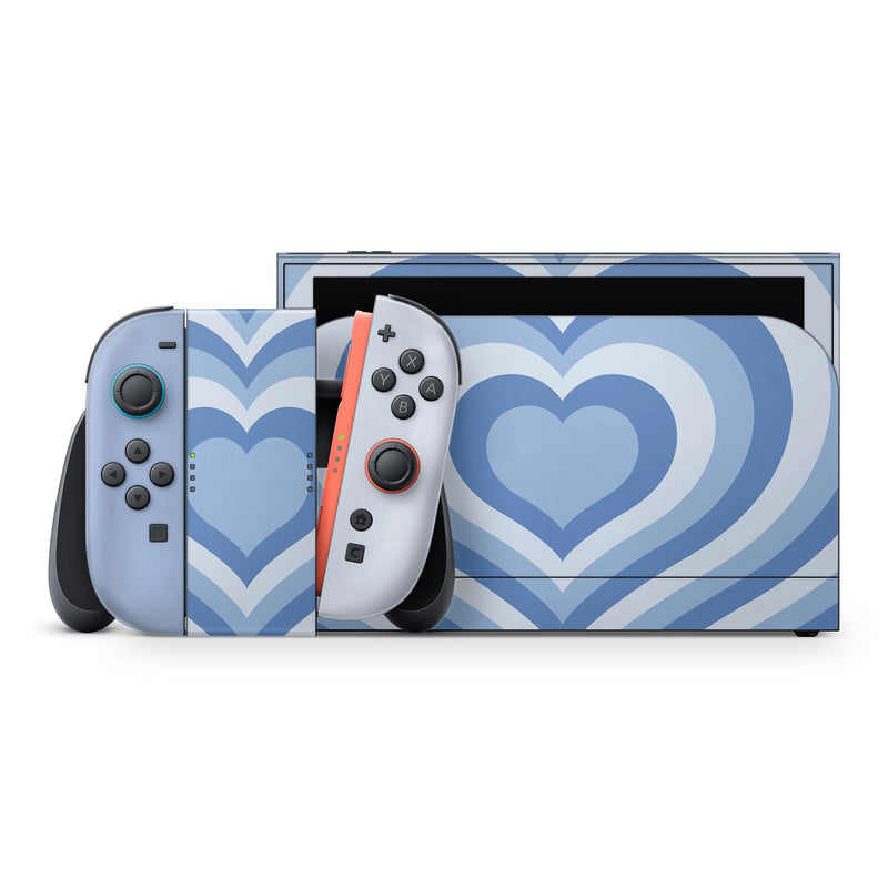 Nintendo Switch 2 Skin  Blue Hearts Design  Coquette Aesthetic