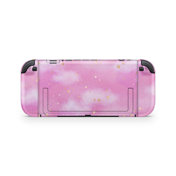 Nintendo Switch 2 Skin  Pink Stardust Galaxy Design  Gloss or Glitter Finish   ZoomHitSkins