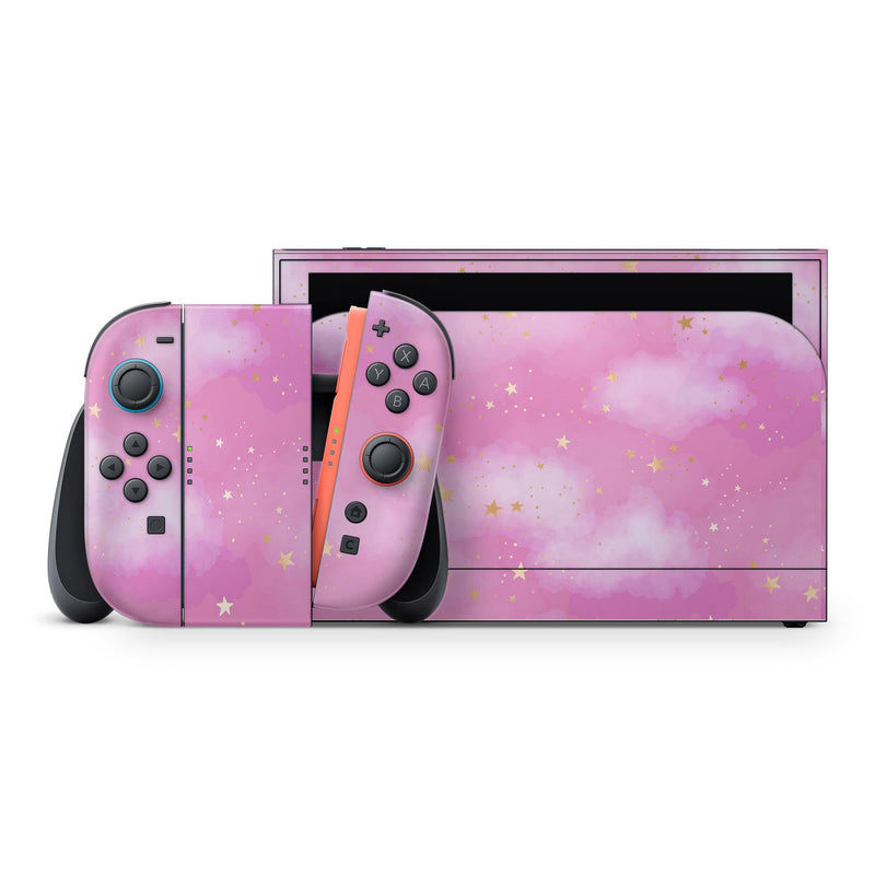 Nintendo Switch 2 Skin  Pink Stardust Galaxy Design