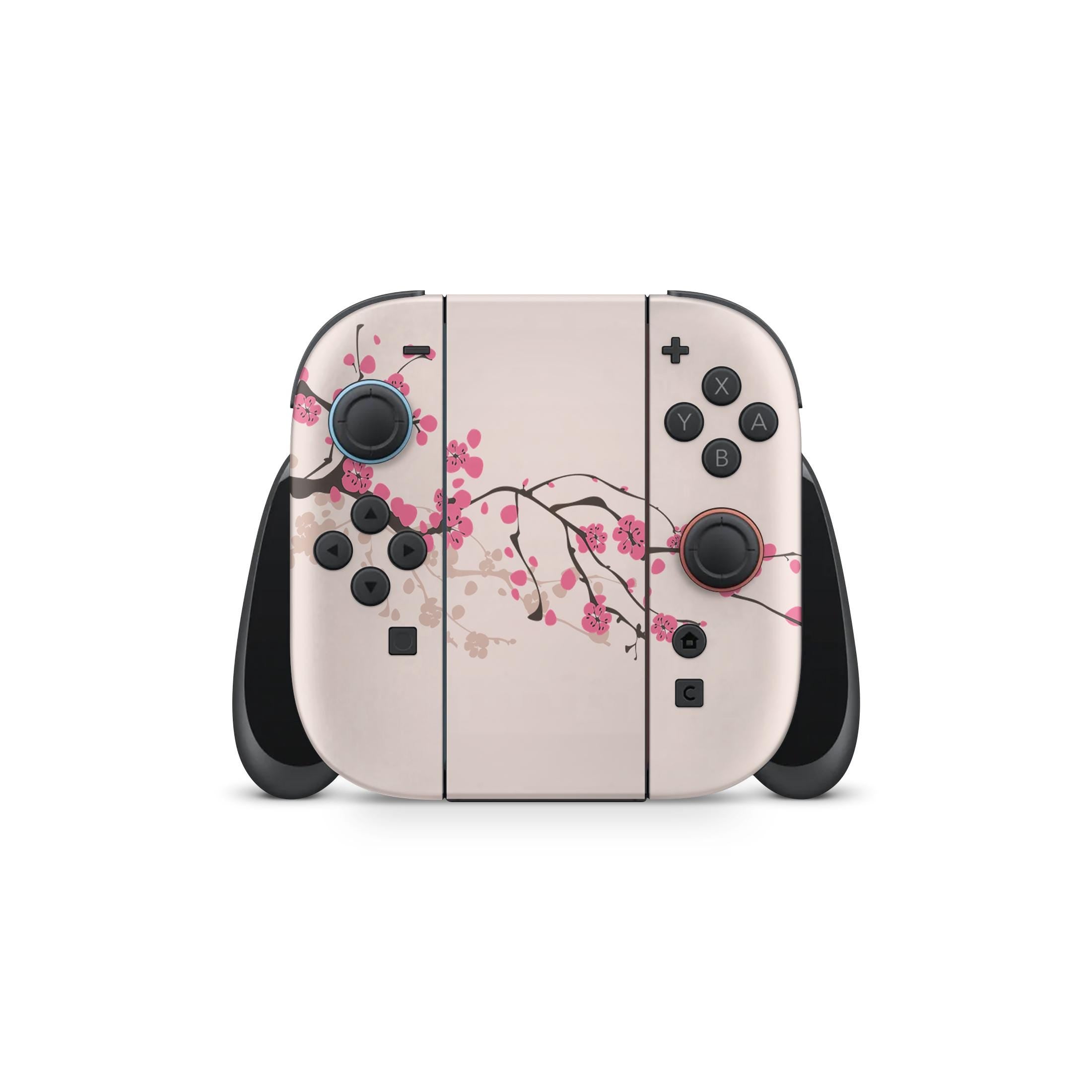 Nintendo Switch 2 Skin Sakura Pink Full Wrap Cover | ZoomHitskins