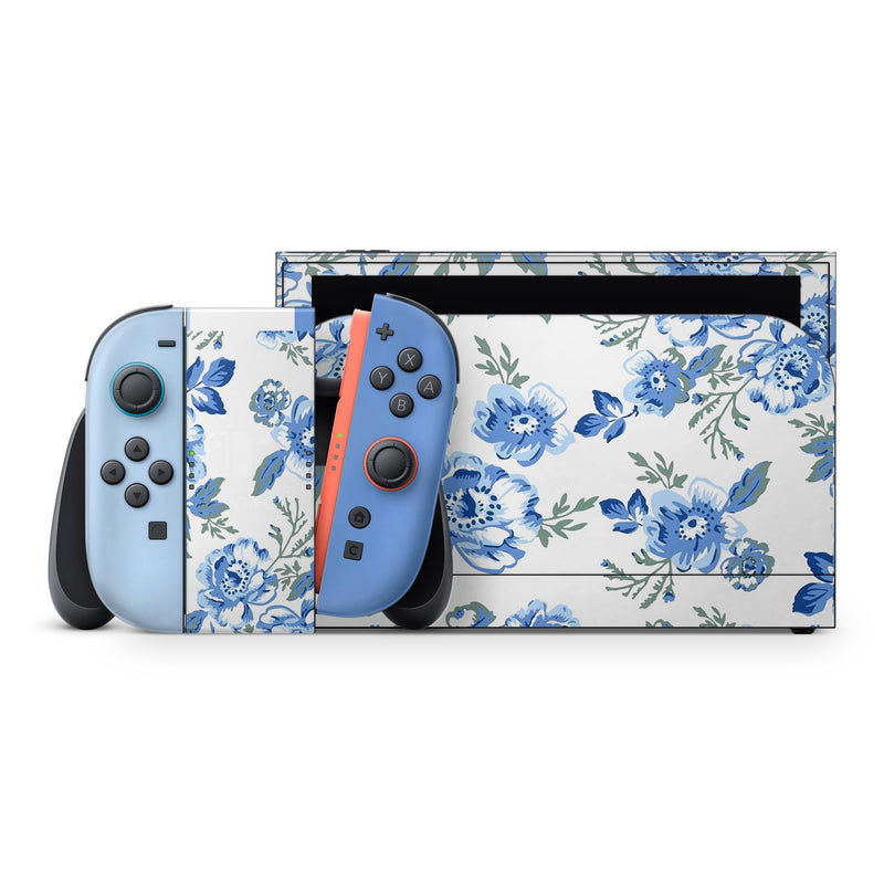 Pre-Order Nintendo Switch 2 Skin  Blue Flowers Design  Coquette Aesthetic by ZoomHitSkins