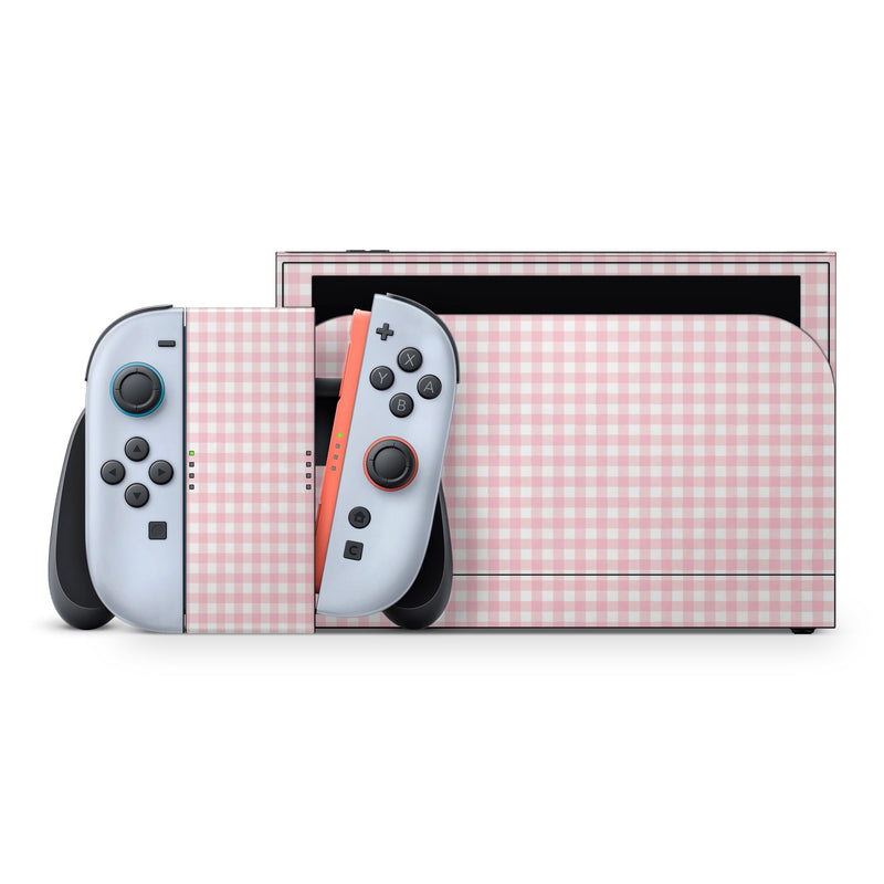 Nintendo Switch 2 Skin  Pastels Gingham Design  Coquette Aesthetic by ZoomHitSkins