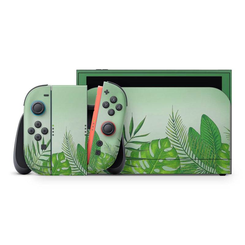 Tropical Green Leaves Skin for Nintendo Switch 2 – Premium 3M Vinyl Decal