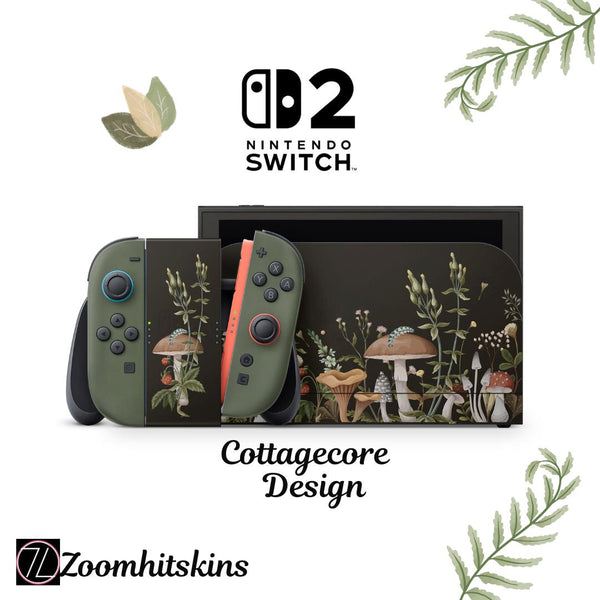 Nintendo Switch 2 Skin Cottagecore Full Wrap Cover | ZoomHitskins
