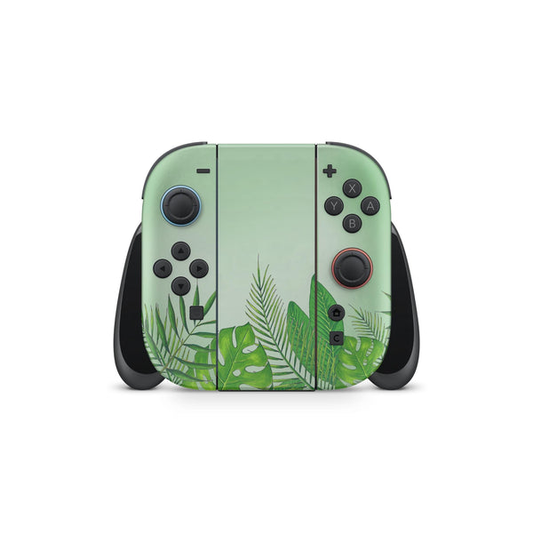 Tropical Green Leaves Skin for Nintendo Switch 2 – Premium 3M Vinyl Decal