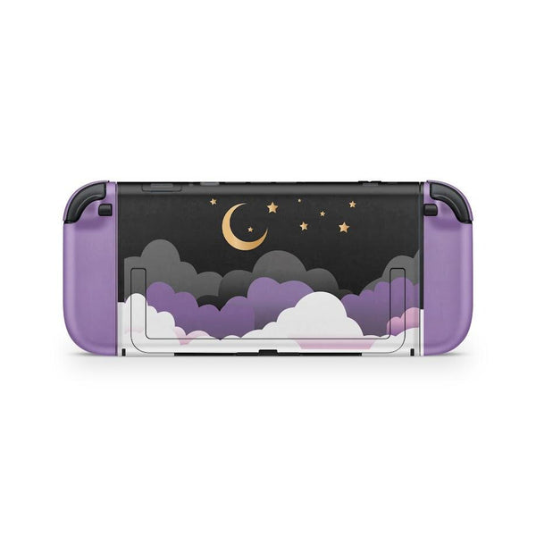 Black Moon Nintendo Switch 2 Skin: Starry Night Sky Decal - Glossy, Matte, or Glitter