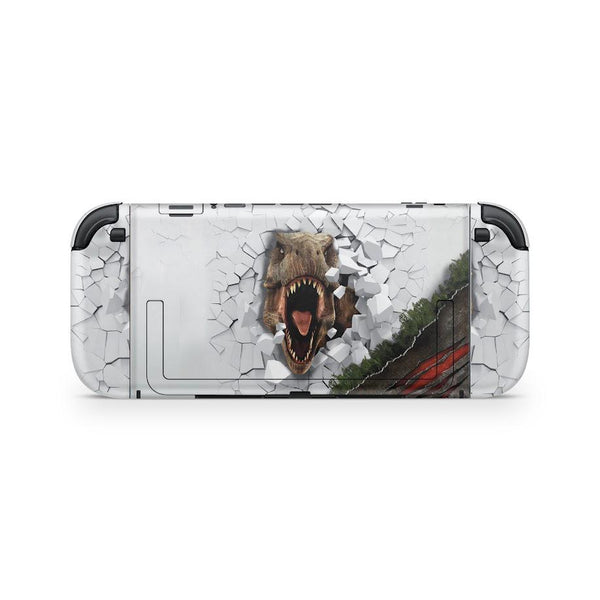 T-Rex 3D Dinosaur Wall-Break Skin for Nintendo Switch 2 – Premium 3M Vinyl Decal