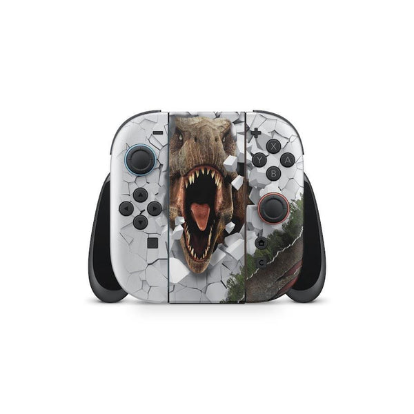 T-Rex 3D Dinosaur Wall-Break Skin for Nintendo Switch 2 – Premium 3M Vinyl Decal