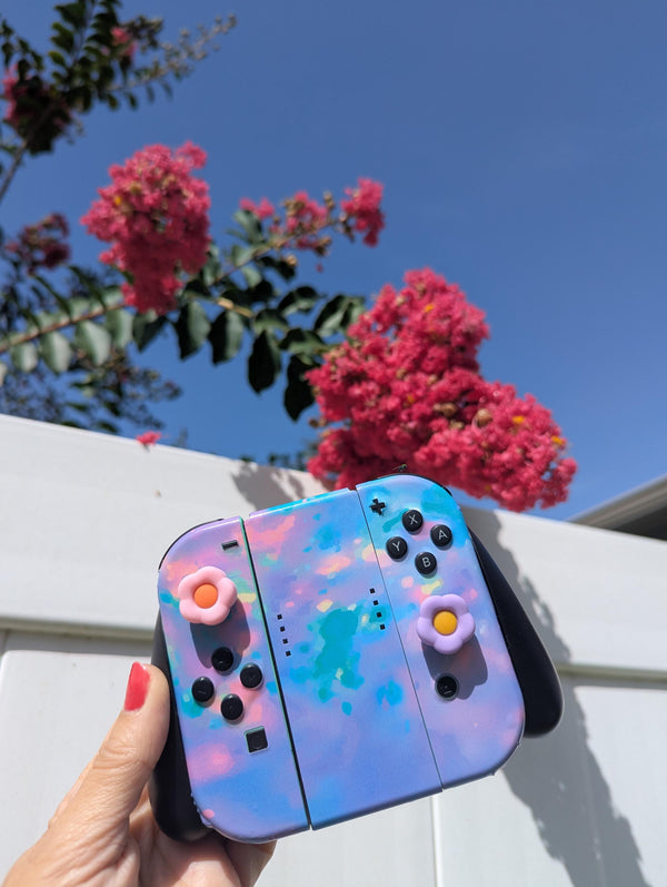 Gemstone Pattern Nintendo Switch Skin Decal For Console Joy-Con And Dock