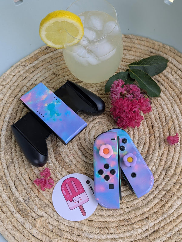 Gemstone Pattern Nintendo Switch Skin Decal For Console Joy-Con And Dock
