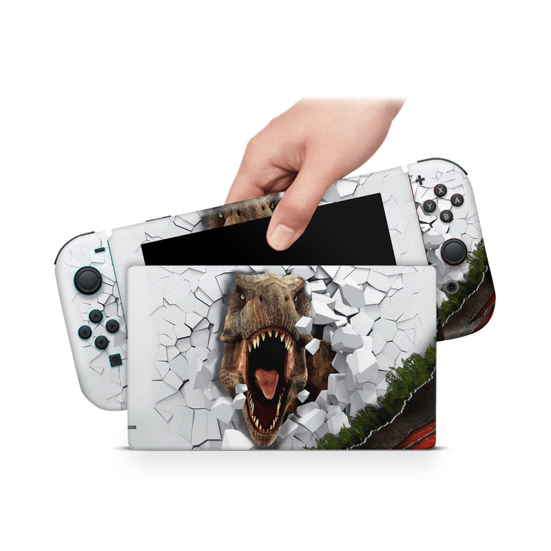 Nintendo Switch Skin Decal For Console Joy-Con And Dock Tyrannosaur
