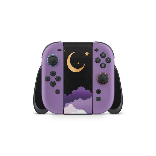 Black Moon Nintendo Switch 2 Skin: Starry Night Sky Decal - Glossy, Matte, or Glitter