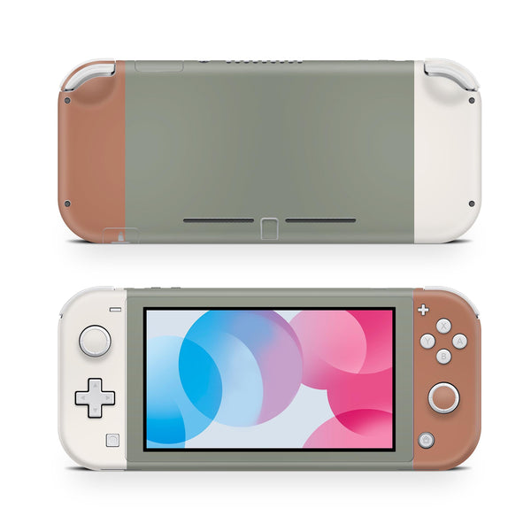 Switch Lite Skin  Modern Minimalist Sage, Cream & Terracotta Design | Matte Finish | ZoomHitSkins