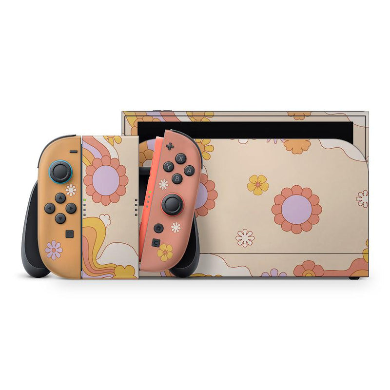Hippie Retro Flower Power Skin for Nintendo Switch 2 – 3M Vinyl Decal