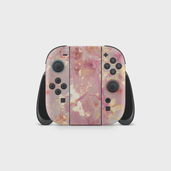 Nintendo Switch 2 Skin — Pink Gold Marble