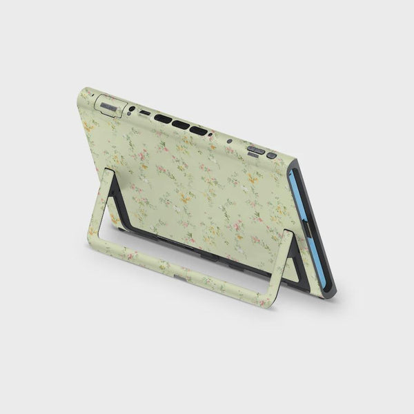 Pastel Green Floral Nintendo Switch 2 Skin: Protective Decal Wrap