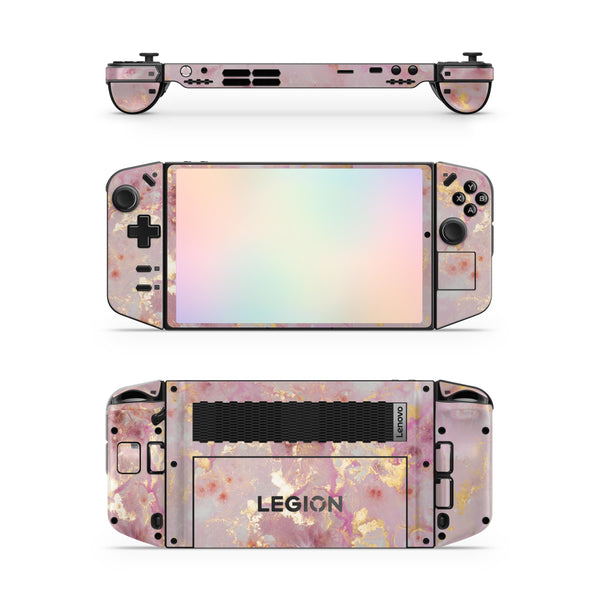 Lenovo Legion Go Vinyl Sticker Pink Gold Design Premium Skin Full Wrap
