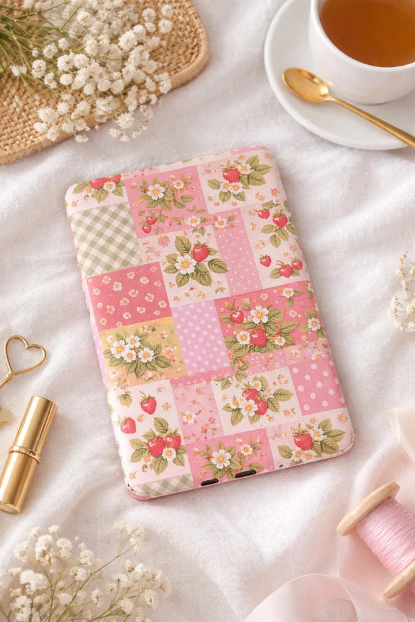 Strawberry Patchwork Kindle Decals Skins Full Wrap