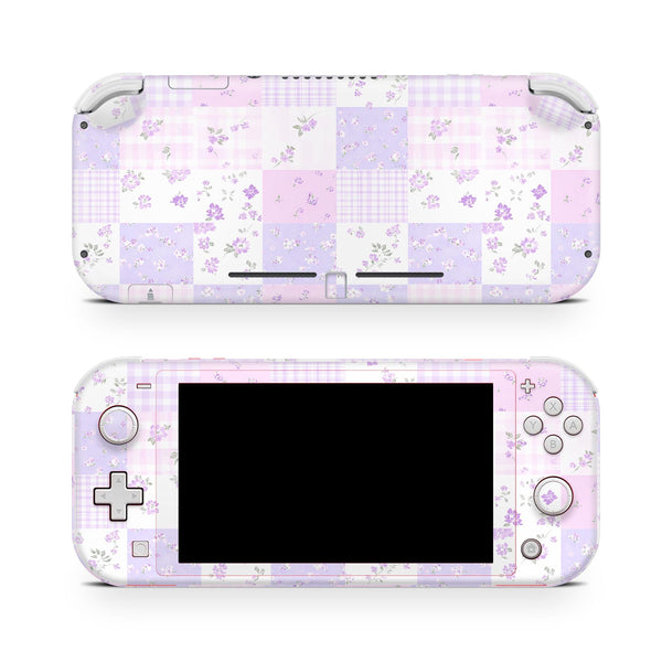 Nintendo Switch Lite Skin Decal For Game Console Lavender Patchwork