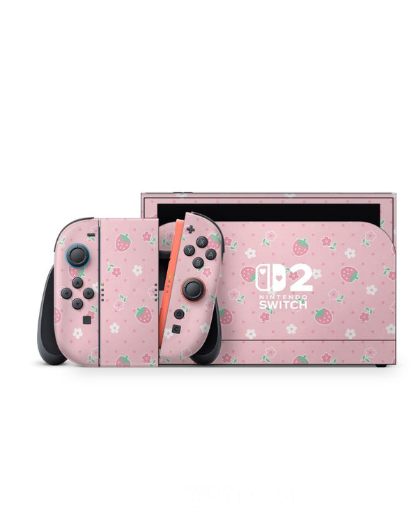 Nintendo Switch 2 Skin Strawberry Flavors Full Wrap Cover