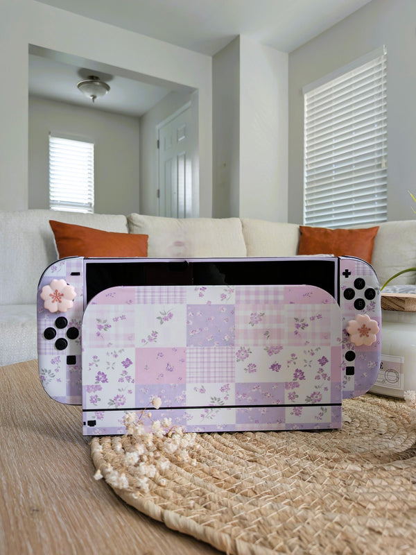 Nintendo Switch 2 Skin Lavender Bloom Full Wrap Cover