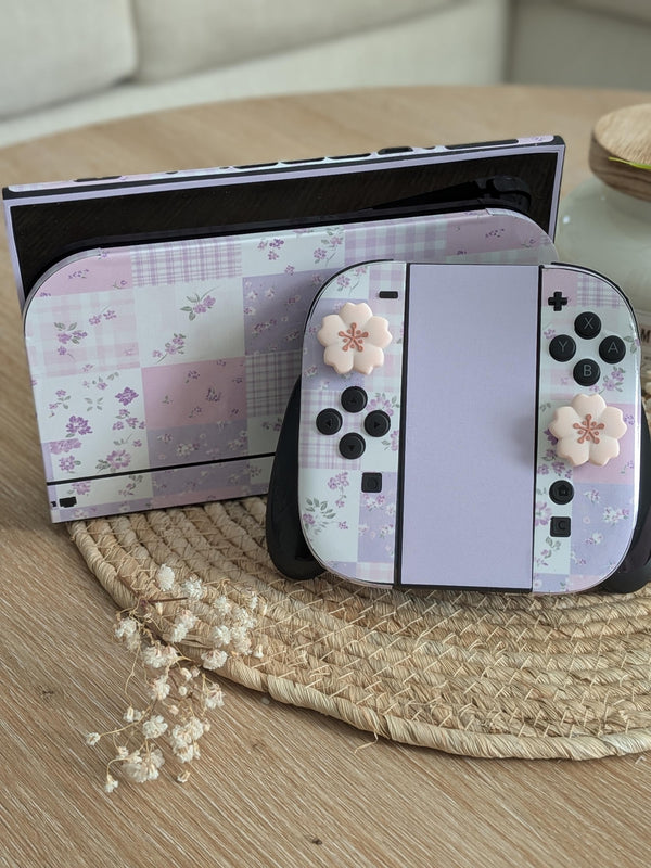 Nintendo Switch 2 Skin Lavender Bloom Full Wrap Cover