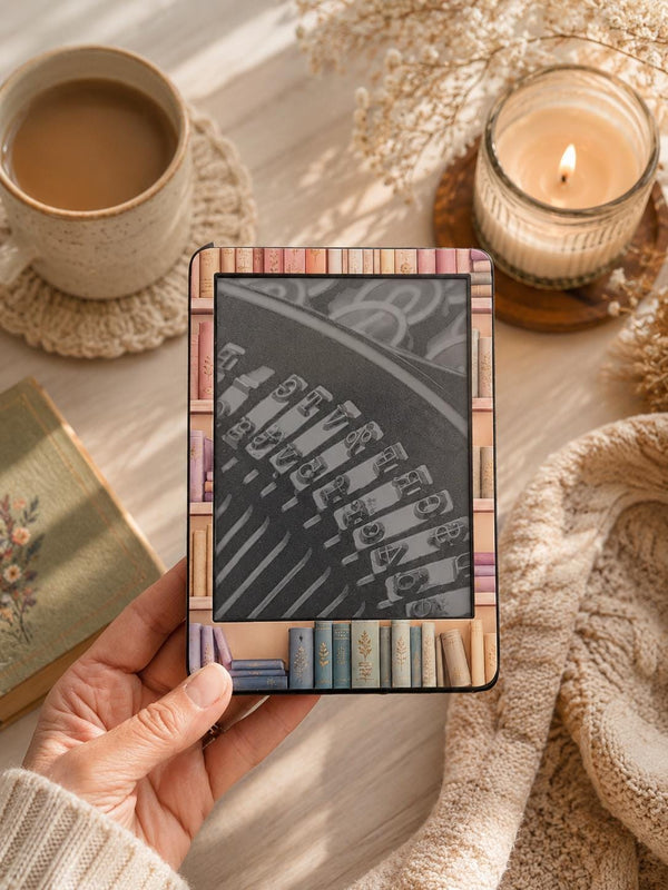 Pastel Bookshelf Kindle Decals Skins Full Wrap