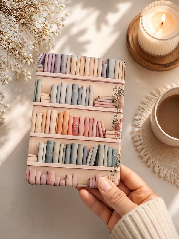 Pastel Bookshelf Kindle Decals Skins Full Wrap