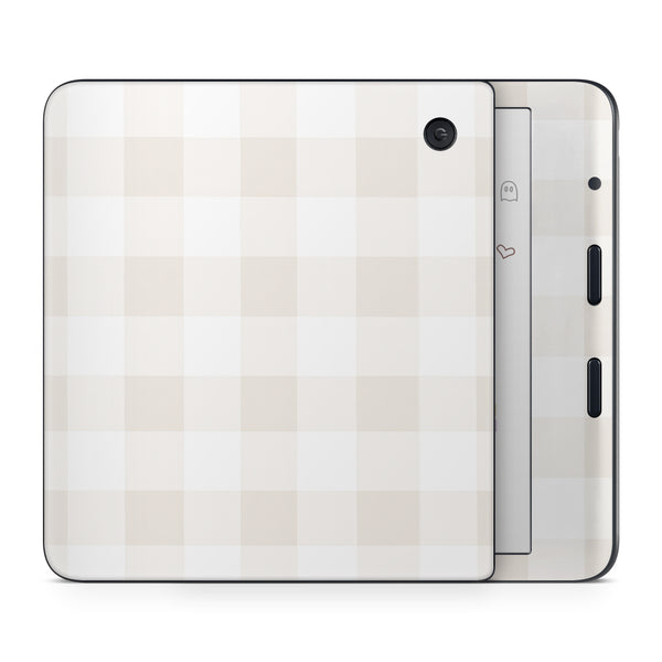 Cream Gingham Kobo Skin Decals