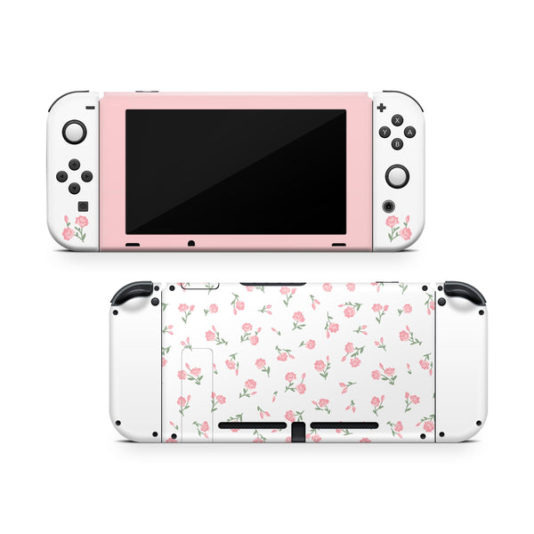 Nintendo Switch Skin Decals - Petites Rose - Wrap Vinyl Sticker