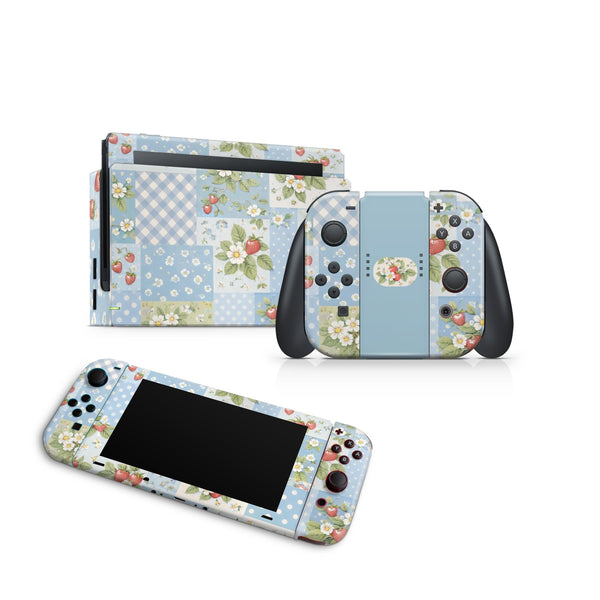 Nintendo Switch Skin Decals - Pastiche Flowers - Wrap Vinyl Sticker