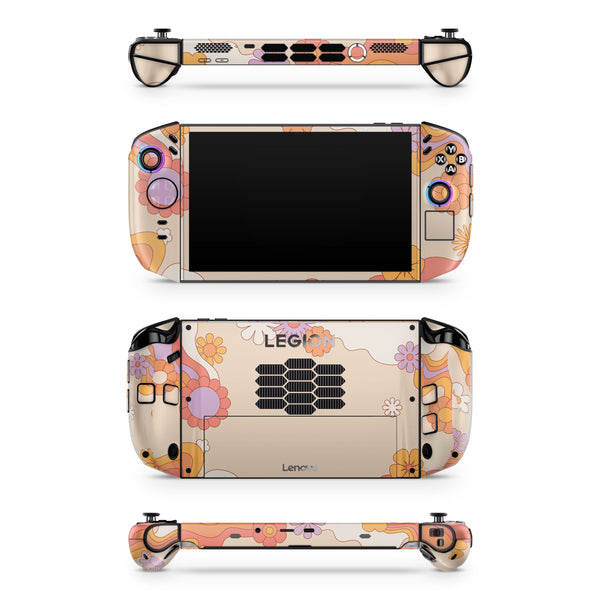 Lenovo Legion Go Vinyl Sticker Hippie Floral Design Premium Skin Full Wrap